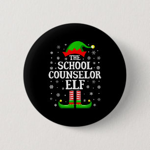 Badge Rond 5 Cm Conseiller Scolaire Elf Drôle De Noël Famille Corr