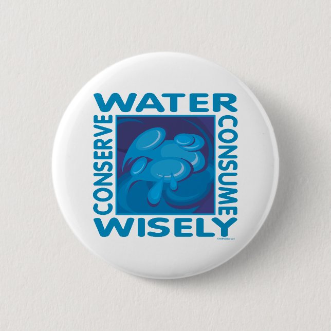 Badge Rond 5 Cm Conserver l'eau (Devant)