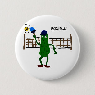 Badge Rond 5 Cm Conserves au vinaigre jouant l'art de primitif de