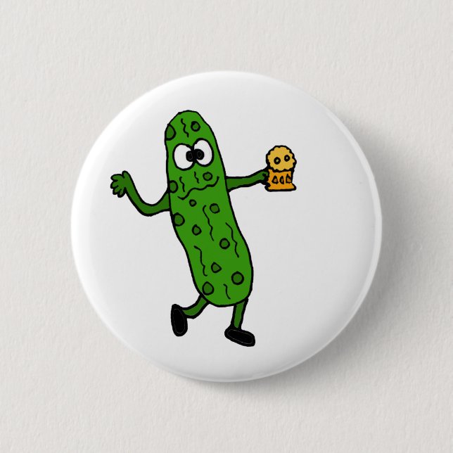 Badge Rond 5 Cm Conserves au vinaigre marinées drôles (Devant)