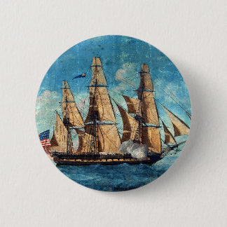 Badge Rond 5 Cm Constitution américaine 1804 Vieux Ironsides