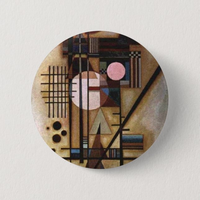 Badge Rond 5 Cm Construction adoucie Kandinsky (Devant)