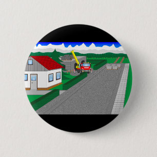 Badge Rond 5 Cm Construction de routes