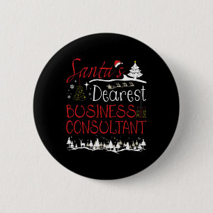 Badge Rond 5 Cm Consultant d'affaires Xmas Job Cute Noël
