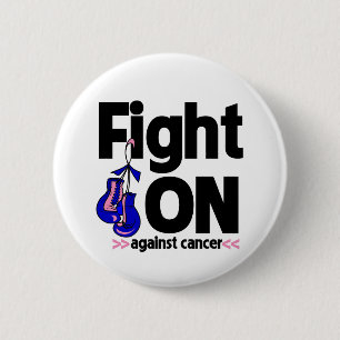 Badge Rond 5 Cm Continuer à combattre contre le cancer du sein