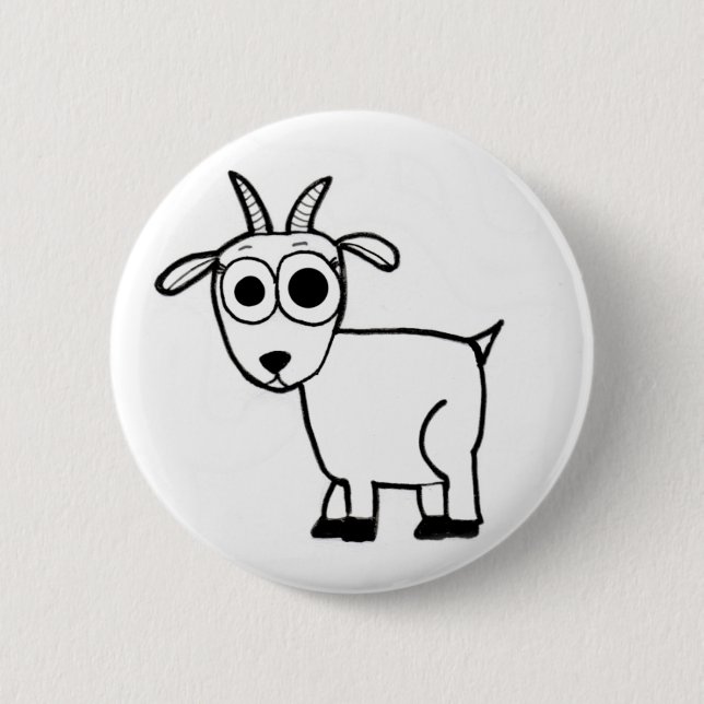 Badge Rond 5 Cm Contour de chèvre (Devant)