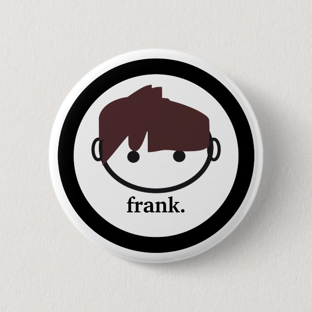 Badge Rond 5 Cm contreseing. goupille (brune) (Devant)