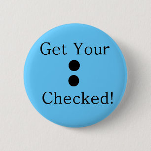 Badge Rond 5 Cm Contrôle de deux points