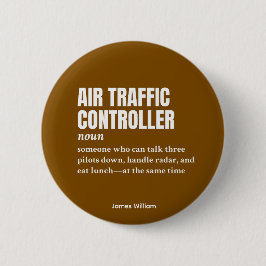 Badge Rond 5 Cm Contrôleur de la circulation aérienne - Définition