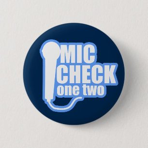 Badge Rond 5 Cm Contrôleur de microphone