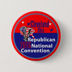 Badge Rond 5 Cm Convention 2016 de républicain