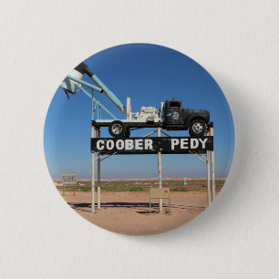 Badge Rond 5 Cm Coobre personnalisable Pedy Outback Souvenir
