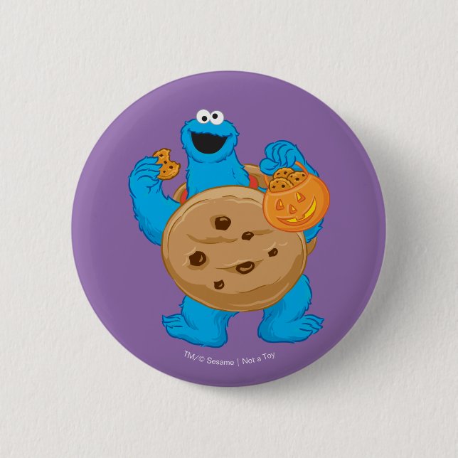 Badge Rond 5 Cm Cookie Monster | Costume de biscuits (Devant)