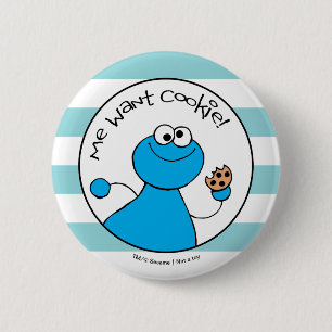 Badge Rond 5 Cm Cookie Monster Doodley Graphisme