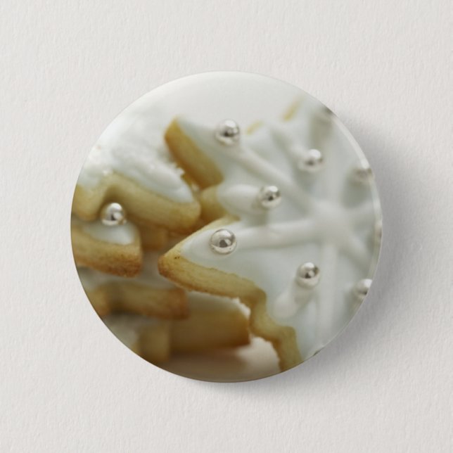 Badge Rond 5 Cm Cookies de flocon de neige (Devant)