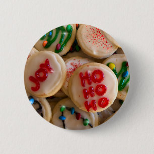 Badge Rond 5 Cm Cookies de Noël