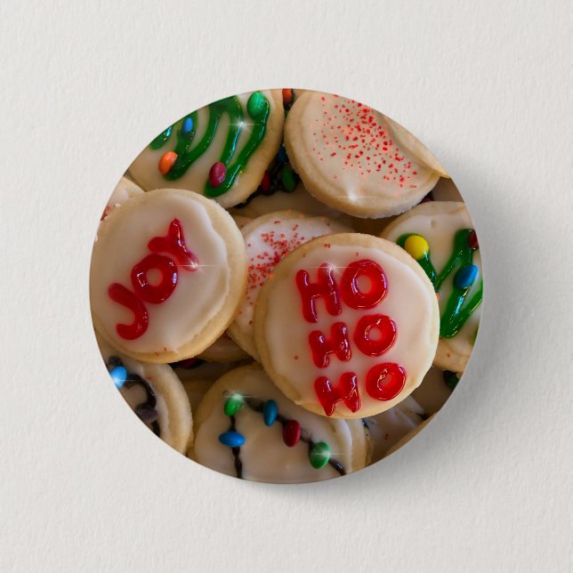Badge Rond 5 Cm Cookies de Noël (Devant)