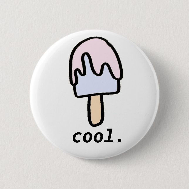 Badge Rond 5 Cm cool. Bouton de Popsicle (Devant)