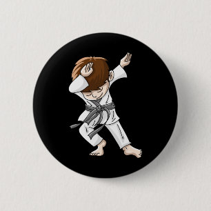 Badge Rond 5 Cm Cool Dabbing Karate Boy Funny Hip-hop Judo Dancing