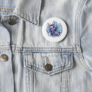 Badge Rond 5 Cm Cool Dragon SUSHI Anime, art culinaire 