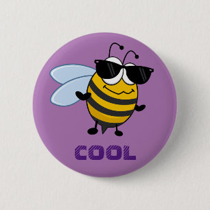 Badge Rond 5 Cm Cool Funny Tendy Bee personnalisable