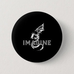 Badge Rond 5 Cm Cool Imagine Tattoo Dragon