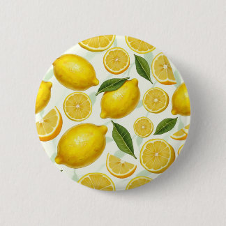 Badge Rond 5 Cm Cool Lemon Veggie