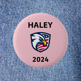 Badge Rond 5 Cm Cool Patriotique Nikki Haley 2024 Élection Eagle