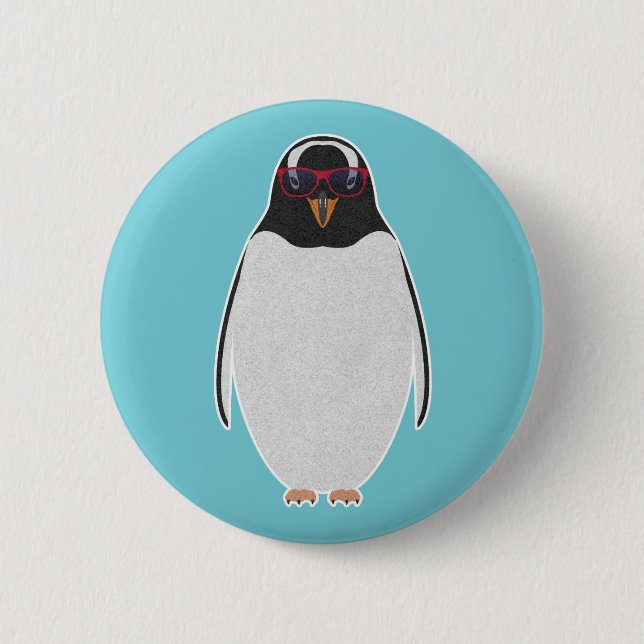 BADGE ROND 5 CM COOL PENGUIN (Devant)