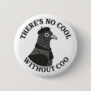 Badge Rond 5 Cm Cool Pigeon