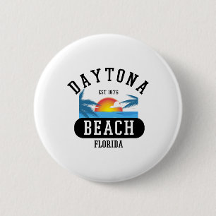 Badge Rond 5 Cm Cool rétro Daytona Beach Mens Femens Florida Beach