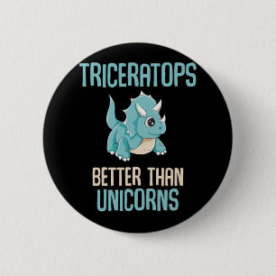 Badge Rond 5 Cm Cool Tricératops Fan Dinosaur Boys