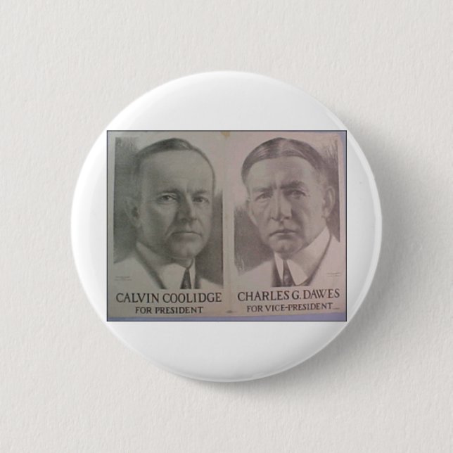 Badge Rond 5 Cm Coolidge 1922 - Dawes (Devant)