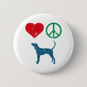 Badge Rond 5 Cm Coonhound de marcheur de Treeing