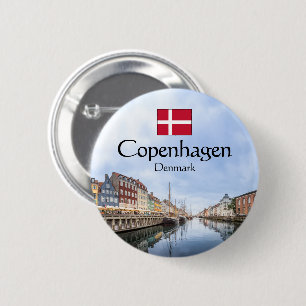Badge Rond 5 Cm Copenhague Nyhavn