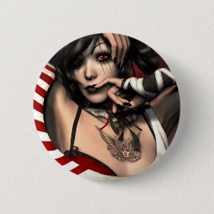 Badge Rond 5 Cm Copie d'art de "harlequin"