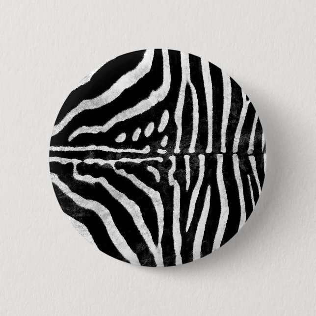 Badge Rond 5 Cm Copie de peau de zèbre (Devant)