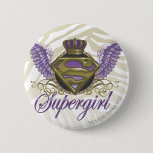 Badge Rond 5 Cm Copie de zèbre de Supergirl