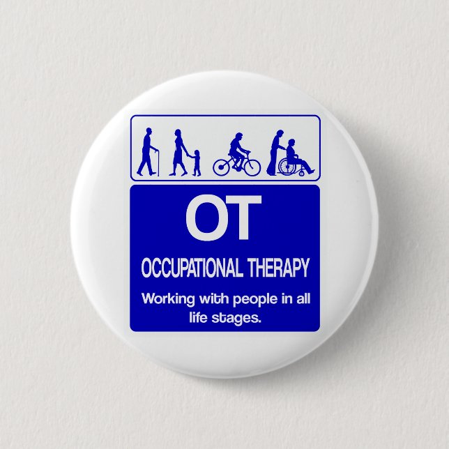 Badge Rond 5 Cm Copie du bleu 1 de chemise d'OT (Devant)