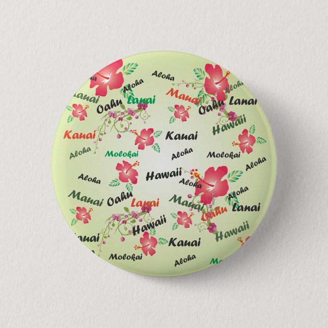 Badge Rond 5 Cm Copie hawaïenne (Devant)