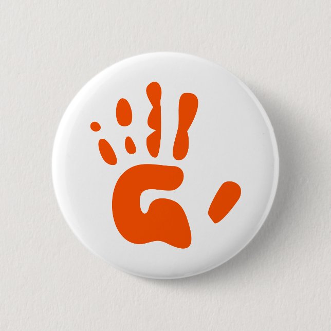 Badge Rond 5 Cm Copie rouge de main (Devant)