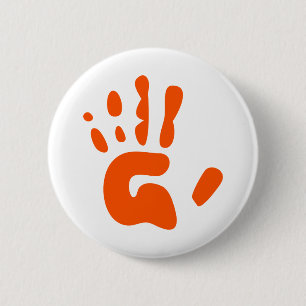 Badge Rond 5 Cm Copie rouge de main