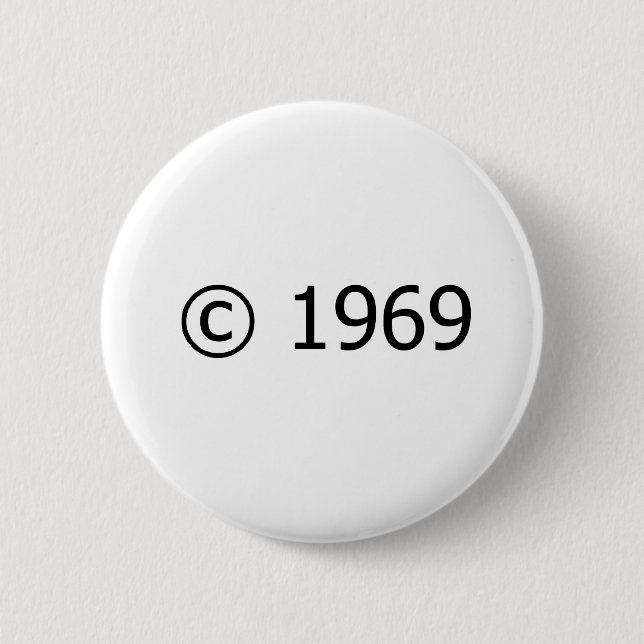 Badge Rond 5 Cm Copyright 1969 (Devant)