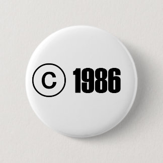 Badge Rond 5 Cm Copyright 1986