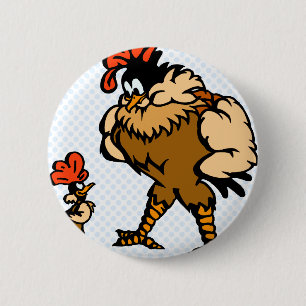 Badge Rond 5 Cm Coq de Robbey