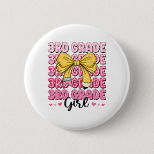 Badge Rond 5 Cm Coquette 3e année Premier jour de rentrée scolaire