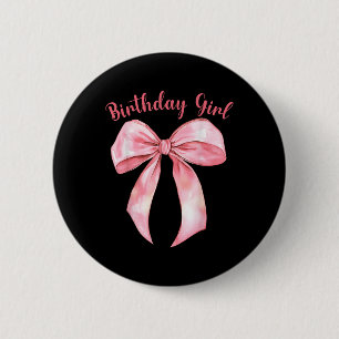 Badge Rond 5 Cm Coquette Bow Anniversaire Filles Esthétiques Fille