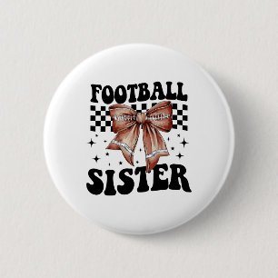 Badge Rond 5 Cm Coquette Bows American Footll Soeur Jour Plus