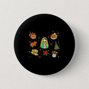 Badge Rond 5 Cm Coquette C'est La Saison Noël Mexicain Espagnol