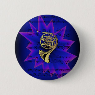 Badge Rond 5 Cm Cor de harmonie avec l'arrière - plan de tombée 